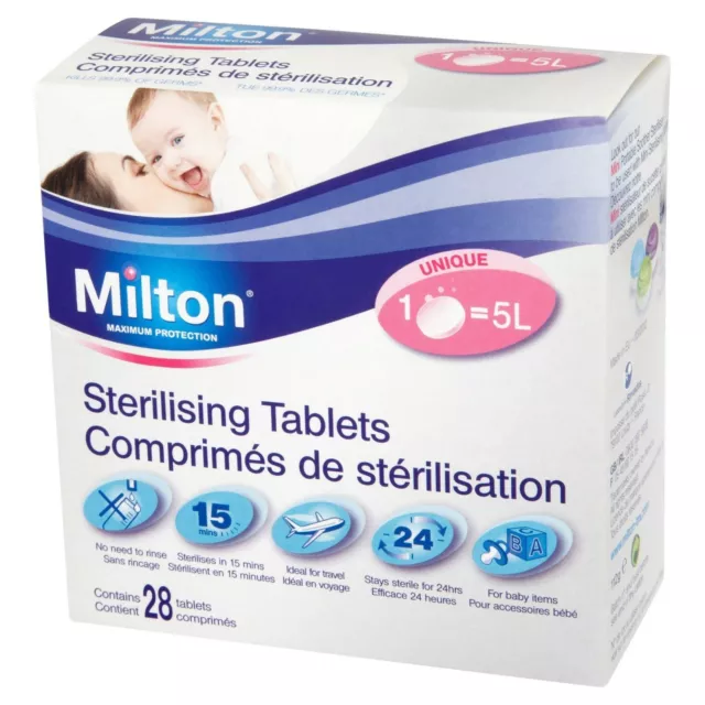 Milton Sterilising Tablets, Maximum Protection Sterilising Tablets, 28 Pack