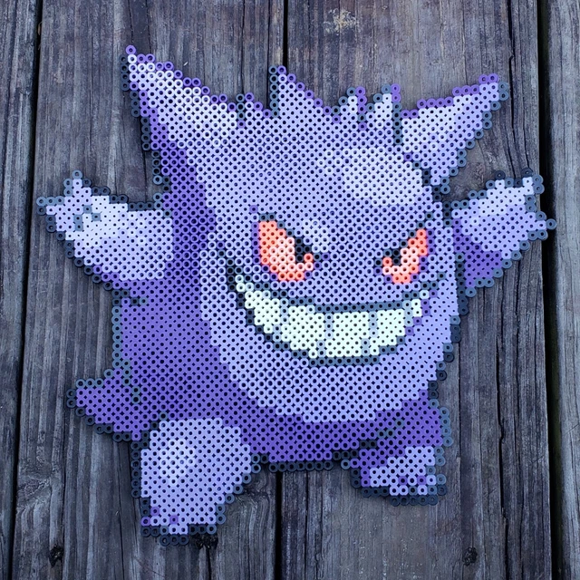 GENGAR POKÉMON PIXEL Art Perler Bead Art £33.70 PicClick UK