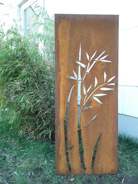 Edelrost Sichtschutzwand Für Den Garten | 112 Cm Hoch, 60 Cm Breit, Inkl. 2 Erdspießen