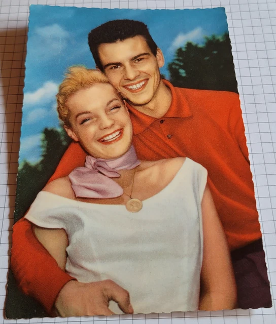 AK ROMY SCHNEIDER & HORST BUCHHOLZ | Portrait | Alte Foto-StarPostKarte #2109