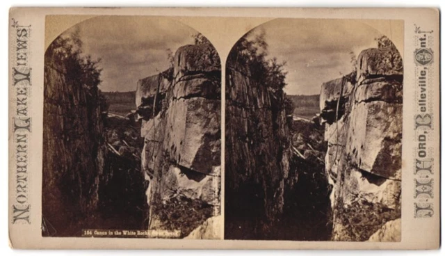 Stereo-Fotografie J. H. Ford, Belleville, Ont., Ansicht Owen Sound, White Rocks