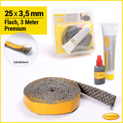 Lee Cordon d'étanchéité joints pour les Vitres de poêle et insert Ø 6 mm 