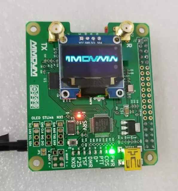 MMDVM_HS_Dual_Hat Duplex MMDVM Hotspot P25 DMR YSF NXDN Pi Revision 1.3 + OLED