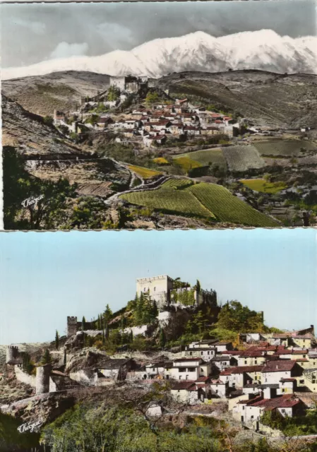 *677 cpsm 66 set of 2 cards on Castelnou Pres Thuir
