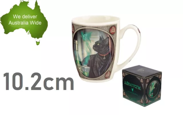 Lisa Parker Licenced ABSINTHE Cat Porcelain Mug Easter Coffee Tea Cup Gift 10cm
