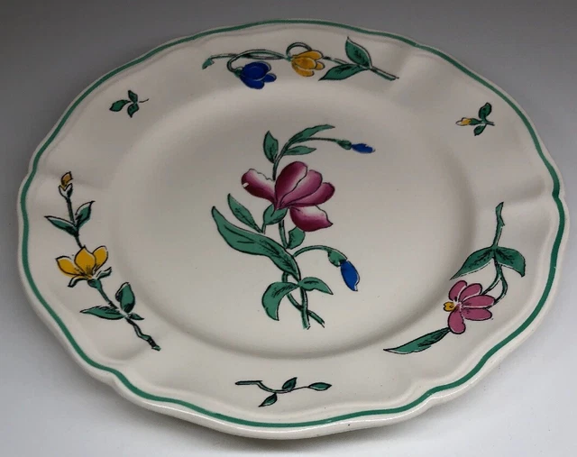 Lot De 6 Petites Assiettes Plates Vintage Arcopal - Motif Mint - Fabriquées En France - D 20 Cm