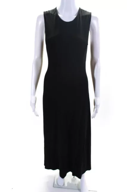 Michael Kors Collection Womens Stretch Sleeveless Zip Up Maxi Dress Black Size 6