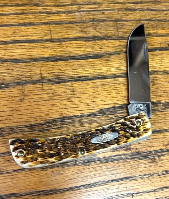 Case xx Knives Sodbuster Jr. Jigged Amber Bone Stainless Pocket Knife 00245