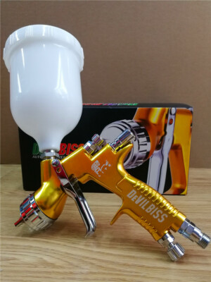 Devilbiss GTI PRO LITE 1.3mm TE20 Gold Nozzle Tool Pistol Spray Gun Paint Cars