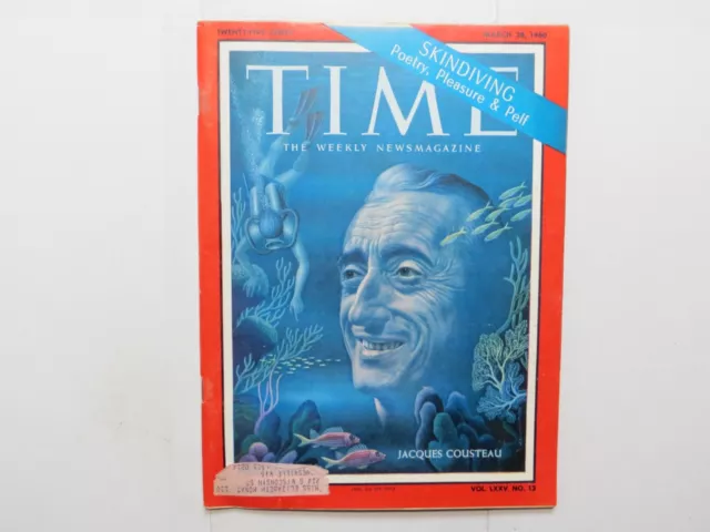 Time Magazine March 28, 1960, Jacques Cousteau, Skindiving AA9