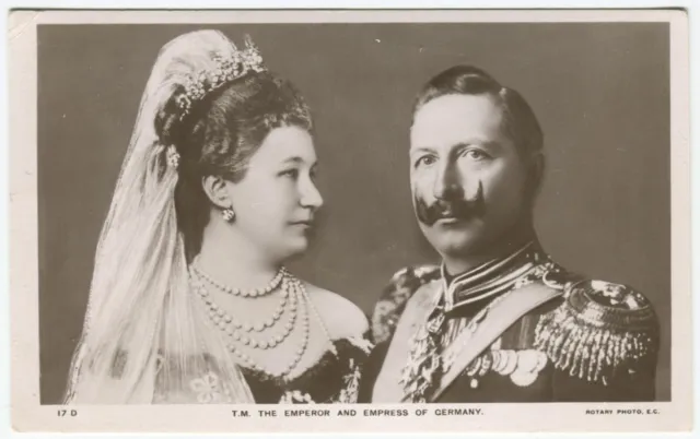 KAISER WILHELM II OF GERMANY, KING OF PRUSSIA & EMPRESS -German Royalty Postcard