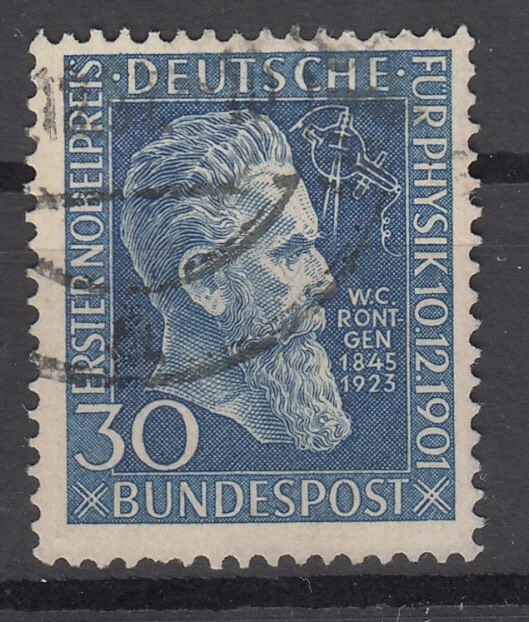 30 Pf Röntgen Mi 147 Z gestempelt tief gepr. Schlegel BPP Pracht!