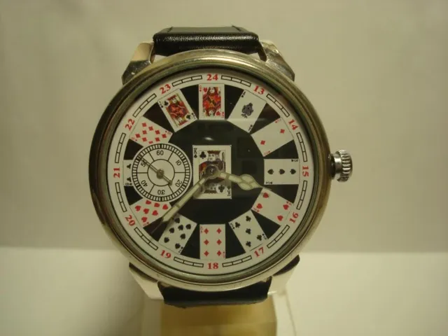 Vintage Molniya Watch Mechanical Wrist Play Cards Russian Soviet Molnja Rare 20c