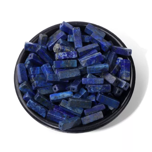 lot de 13 perles Lapis lazuli en pierre naturelle (environ 13mm de long chacune)