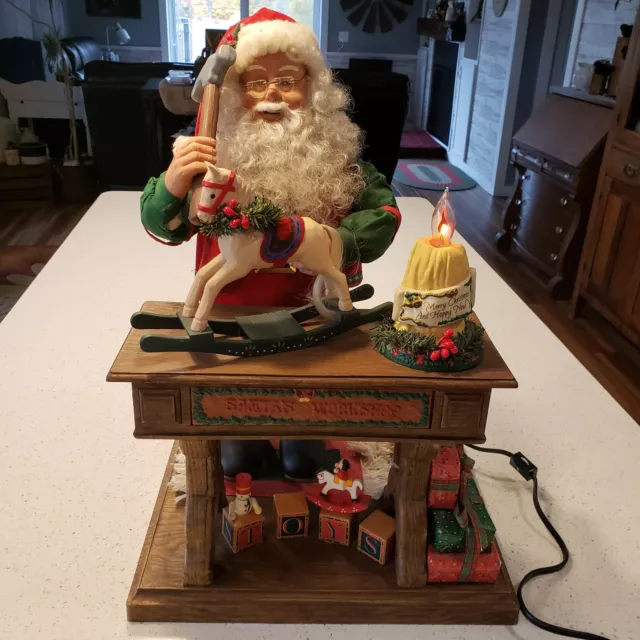 VTG Santas Workshop Holiday Creations 20" Animated Lighted Music Horse Toys 1993