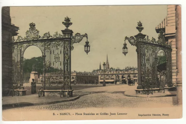 CPA Glacée 54 - NANCY (M-et-M) - PLACE STANISLAS  GRILLES JEAN LAMOUR - ÉCRITE