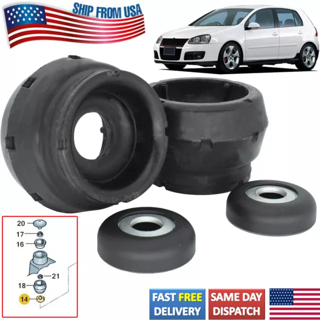 Front Strut Mount Bushing Bearing Set For Audi TT VW Golf MK4 Jetta GTI Beetle