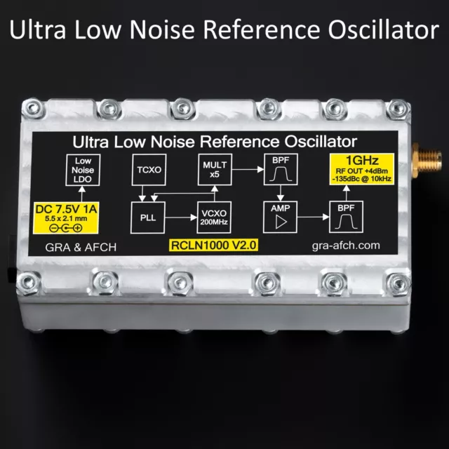 Ultra Low Noise Reference Oscillator RCLN1000 1GHz for DDS AD9910 DDS9912 Units