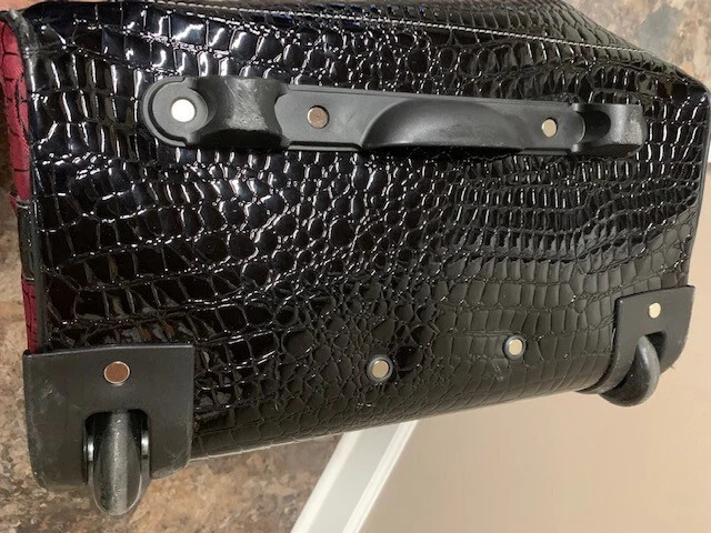 2 piece carry on luggage set Samantha. Brown. Burgundy with Black Trim    15