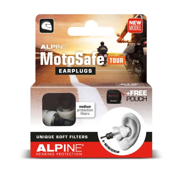 Motorcycling Earplugs Alpine Motosafe Tour Reusable Ear Plugs Best Travel Moto