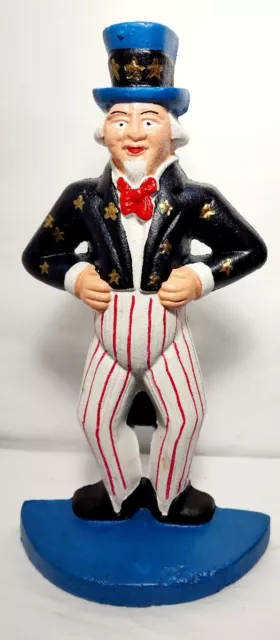 Cast Iron “Uncle Sam” Door Stop –  Americana 15" tall / 8 LBS