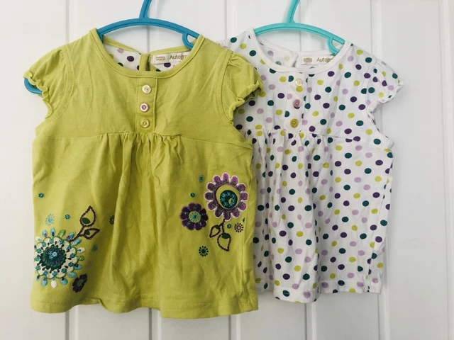 M&S Autograph baby girl top/T-shirt bundle x2, 12-18 months