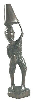 Ebony African Carved Figurine Wood Vintage Hand Statue Sculpture Man Wooden Gift
