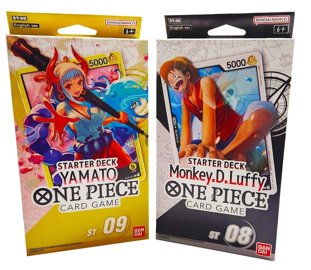 MONKEY D. LUFFY ST08 & Yamato ST09 ONE PIECE CARD GAME 2X STARTER