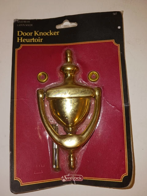 Amerock 2001 Puerta Knocker Estilo Colonial 6-1/4" Alto Brillante Latón Pulido