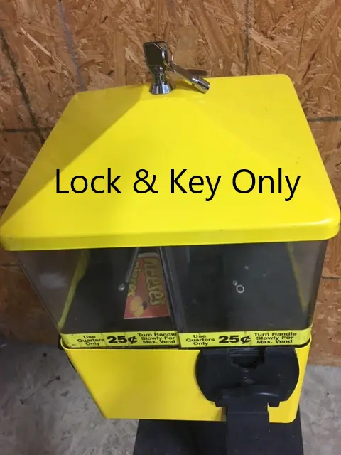Lock and Key for U-turn Gumball Candy Bulk Vending Machines U Turn Eliminator