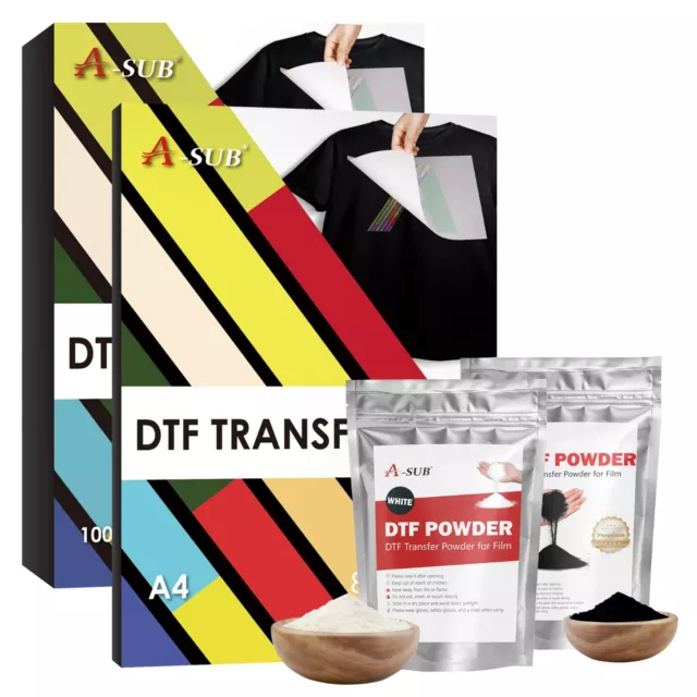 USA A4 100 Sheets 8.27 x 11.7 Direct to Film DTF Transfer Paper Film Hot  Peel