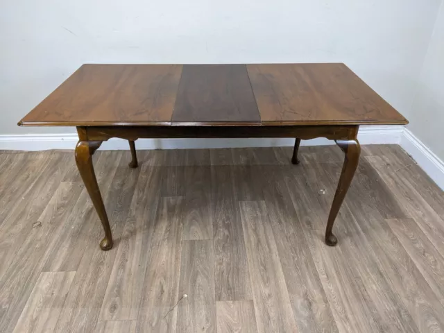 DINING TABLE Antique Oak Extendable Draw Leaf Table Cabriole Legs Traditional