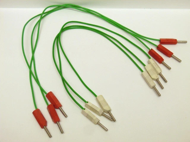6 STACKABLE 4MM Banana Plug Leads 460mm to 550mm Long £6.00 - PicClick UK