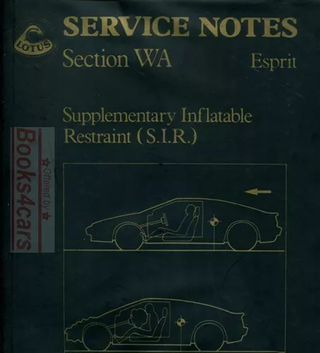 Esprit Lotus Shop Manual Service Repair Book Sir Turbo