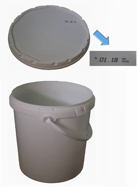 Eimer 3 L Mit Deckel (neu, Weiß, Rund) 100 STÜCK