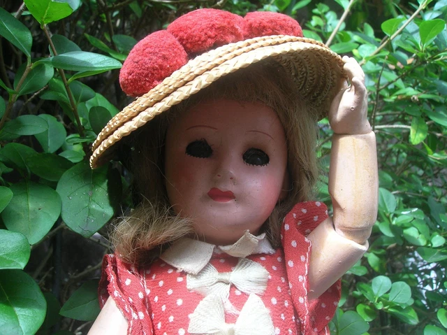 Rare poupée ancienne Bleuette bouche fermée 1951/1954