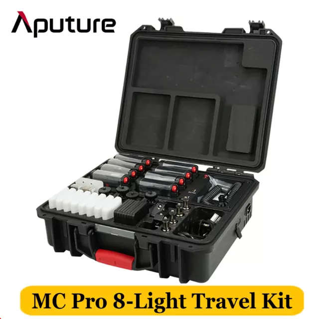 Aputure MC Pro 8-Light Travel Kit RGBWW Full Color LED Video Light 2000K-10000K