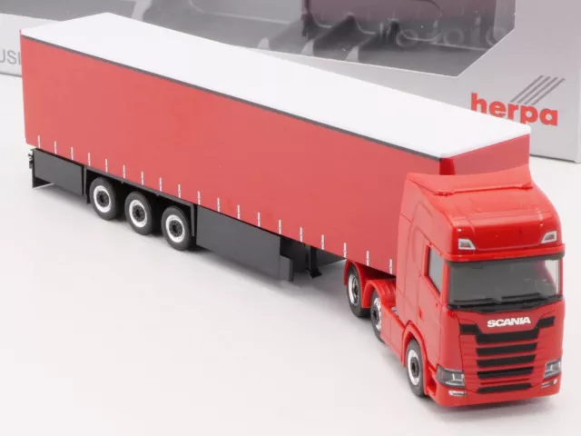 Herpa SoMo Scania CS 20 Koffer-SZ LKW neutral rot 1:87 NEU! OVP 1703-10-17