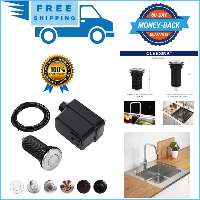 Garbage Disposal Sink Top Air Switch Kit For Waste King InSinkErator Moen GE 2.5