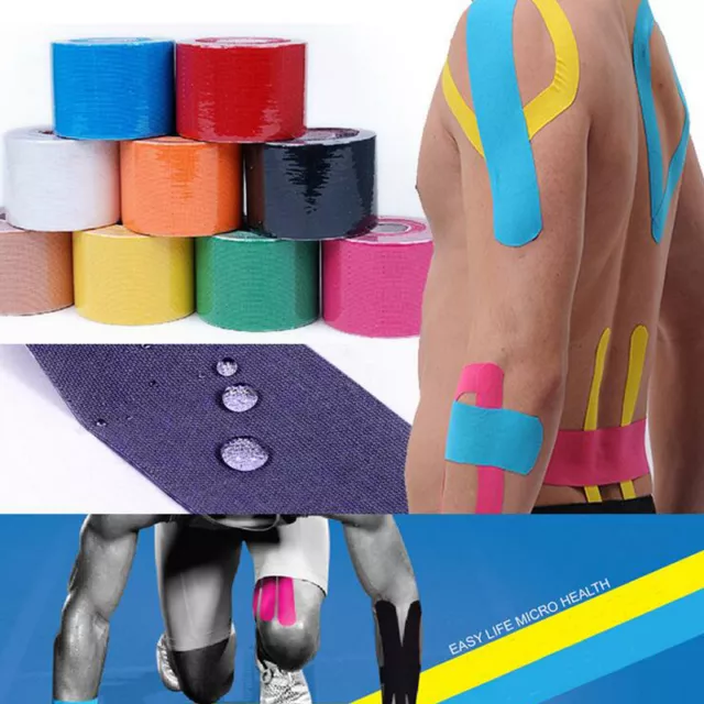 1 Roll 5m x 5cm Kinesiology Sports Muscles Care Elastic Physio Therapeutic Tape