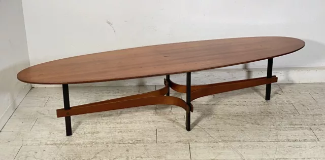 TAVOLINO SALOTTO DESIGN Guglielmo Ulrich ANNI 50 LEGNO TEAK FERRO TABLE BASSE