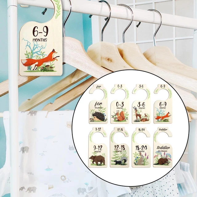 8Pcs Baby Closet Dividers Clothes Size Divider for Closet Clothes Wardrobe