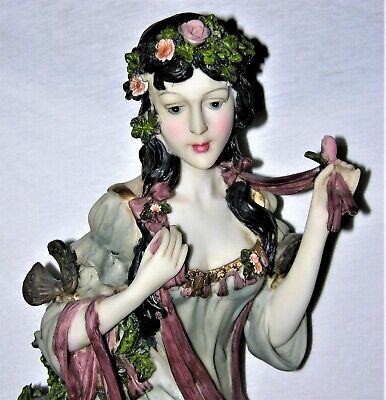 Large Resin Figural Statue of a Beautiful Woman Wrapped in Ribbon in a Tree 3