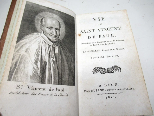 Livre Ancien – Vie Abrégée De Saint Vincent De Paul (édition 1851) – Reliure Cuir, Spiritualité Chrétienne