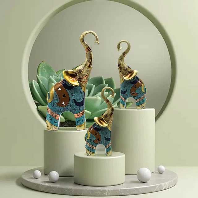 sugutee Good Luck Large Elephant Statue, Elephant Figurines Home Decor