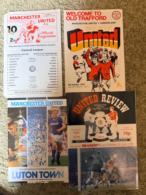 MANCHESTER UNITED MATCH DAY PROGRAMMES X 4 1970s 1980s 9 99 manchester-united-match-day-programmes-x-4-1970s-1980s-9-99