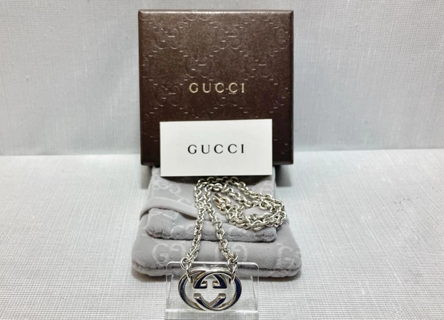 [Japan Used Necklace] Y222 Gucci Gg Necklace Silver 925 Made In Italy