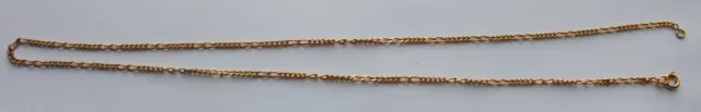 Chaîne plaqué or - 50 cm - maille Figaro - Gold plated chain