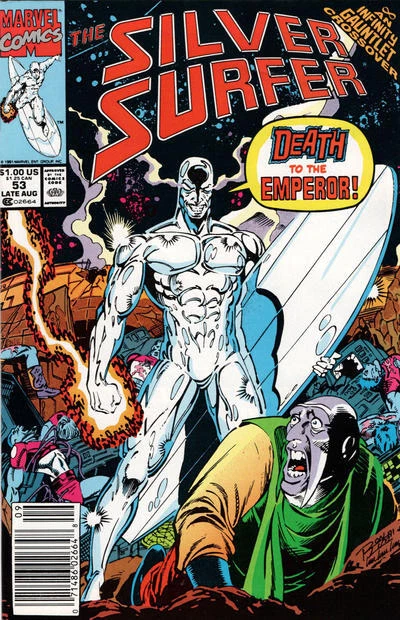Silver Surfer, The (Vol. 3) #53 (Newsstand) FN; Marvel | Infinity Gauntlet - we