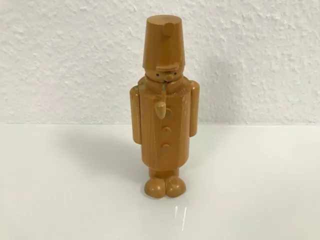 Sehr altes Räuchermännchen Seiffen Offizier Höhe 19 cm Benutzt !